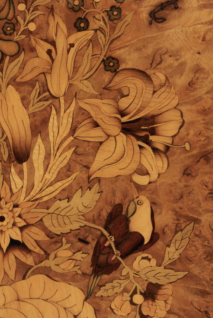 Pair 19th Century Marquetry Pier Cabinets Antique - Image 3