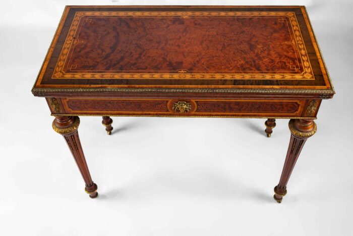 19th Century English Marquetry Card Table - Image 6