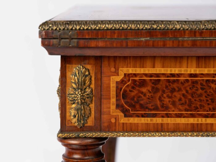 19th Century English Marquetry Card Table - Image 7