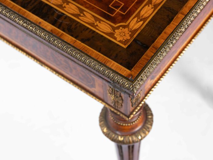 19th Century English Marquetry Card Table - Image 8
