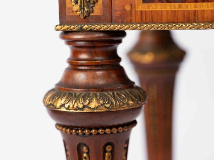 19th Century English Marquetry Card Table - Image 10