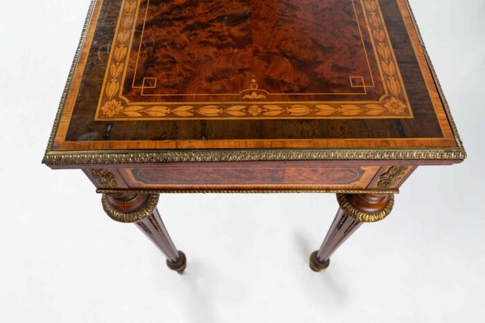 19th Century English Marquetry Card Table - Image 13