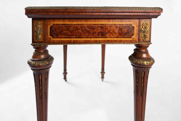 19th Century English Marquetry Card Table - Image 14