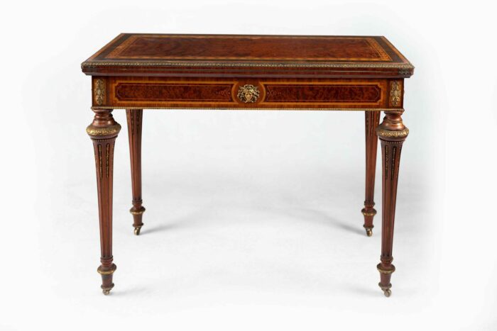 19th Century English Marquetry Card Table - Image 3