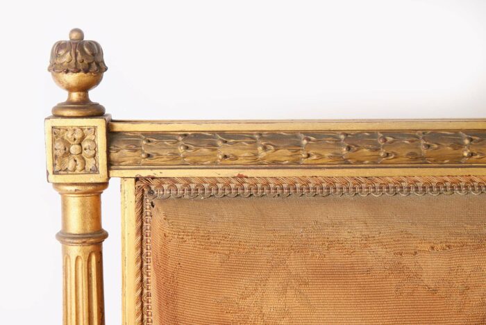 19th Century French Decorated Louis XVI Settee 21L88Pc c 1