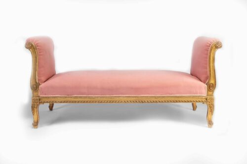 19th Century French Gilded LouisXVI Window Seat Antique 2334Q a scaled