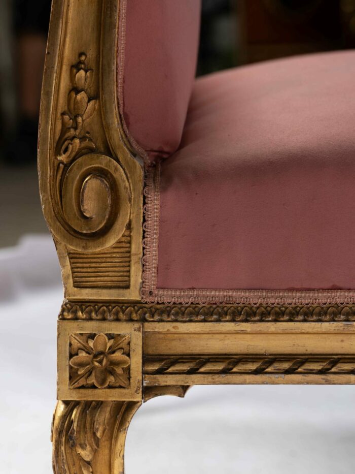 19th Century French Gilded Window Seat - Image 5