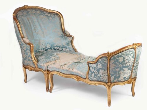 19th Century French Louis XV Chaise Longue 2348R A scaled