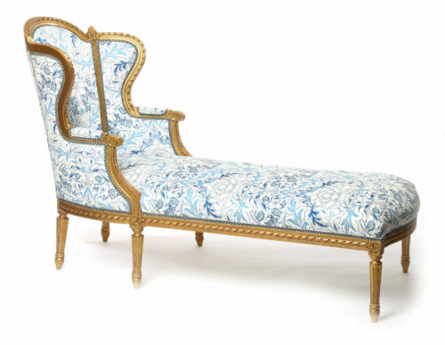 19th Century French Louis XV Chaise Longue J22W6 a scaled scaled