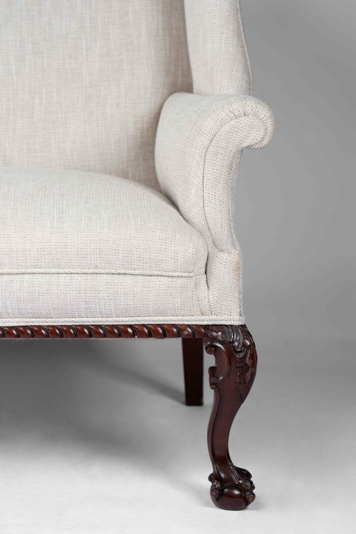 19th Century English Wing Settee - Image 7