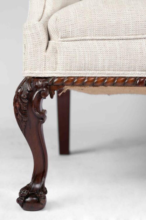 19th century english mahogany settee 2341Q b scaled