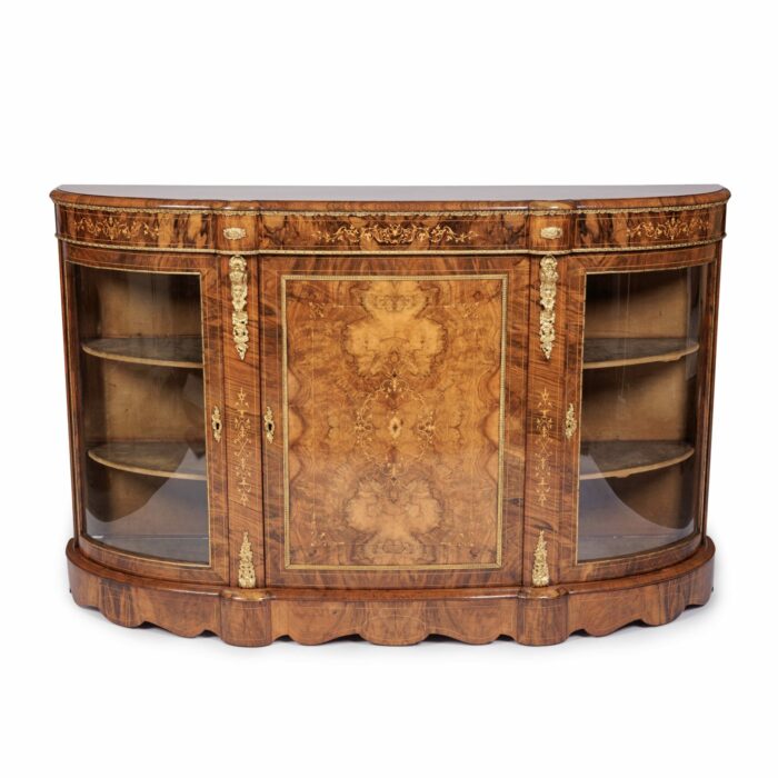 19th Century Antique English Walnut Side Cabinet
