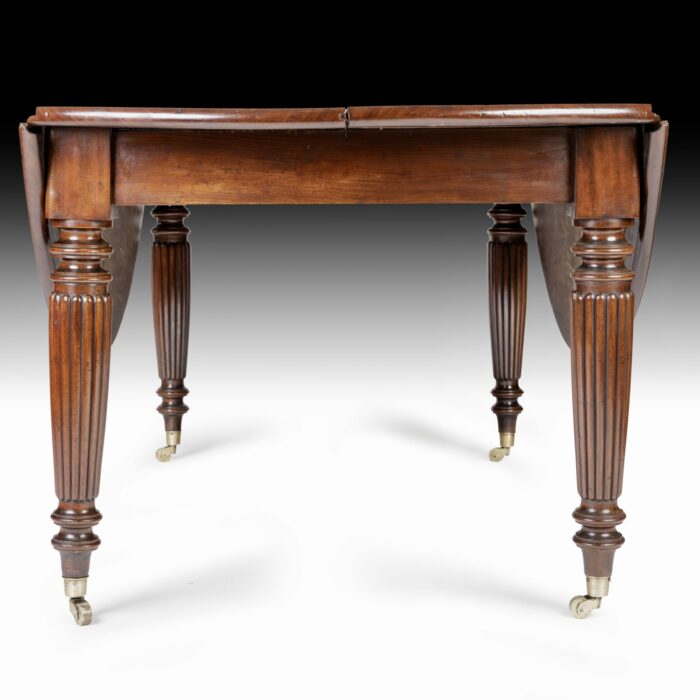 19th Century English Dropside Extension Dining - Image 7