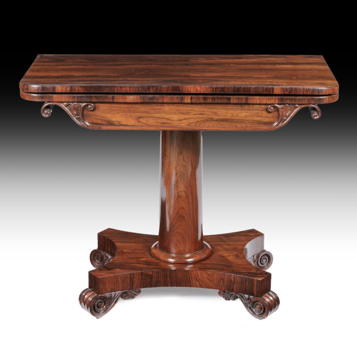 Pair 19th Century English William IV Card Tables - Image 5