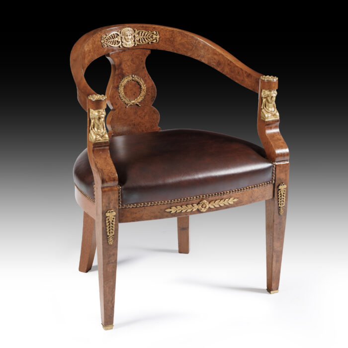 19th Century French Empire Desk Chair - Image 2