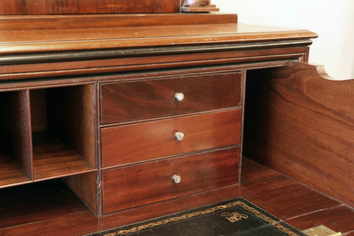 English Regency Mahogany Secretaire Bookcase - Image 3
