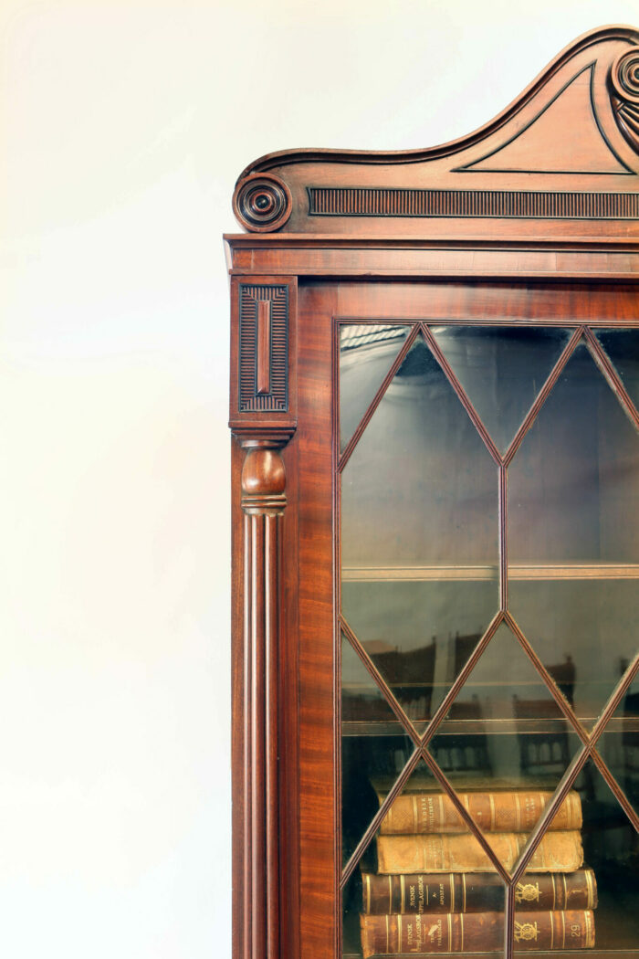 English Regency Mahogany Secretaire Bookcase - Image 4