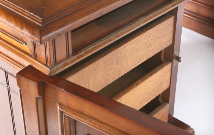 French Walnut Pedestal Desk - Image 4