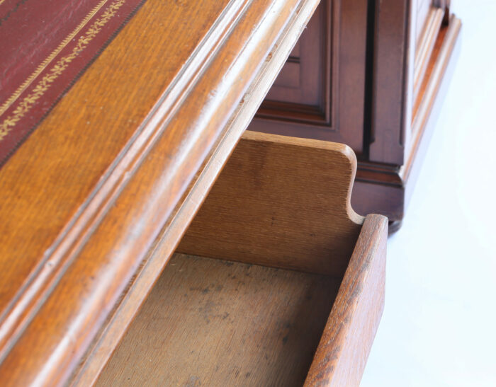 French Walnut Pedestal Desk - Image 3