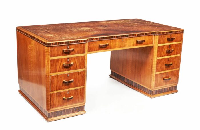 Art Deco Pedestal Desk - Image 3