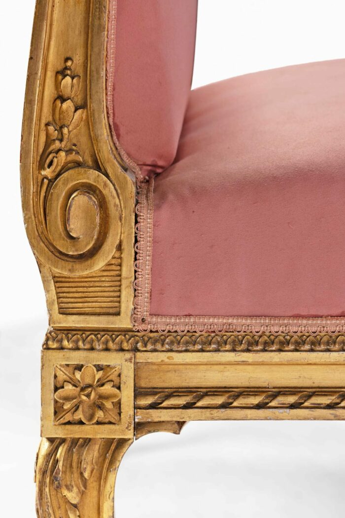19th Century French Gilded Window Seat - Image 8