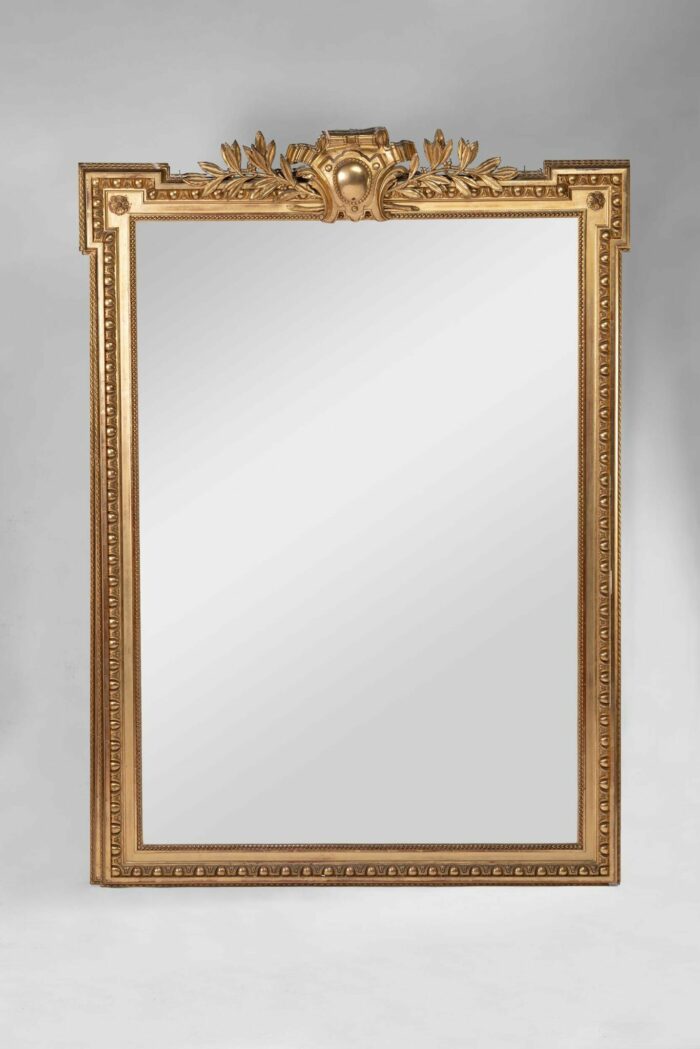 Large  French Gilt-Wood Mirror
