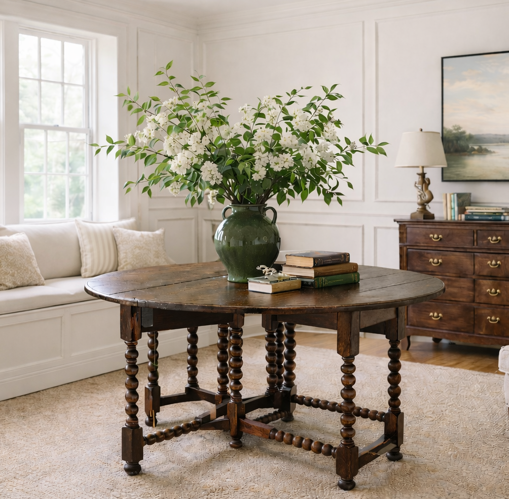 19th century oak gate-leg centre table