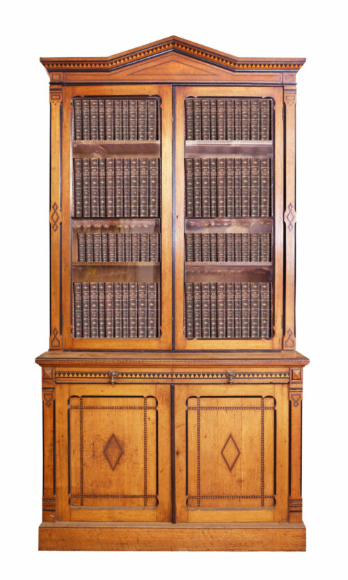 English Arts Crafts Bookcase M87 a scaled