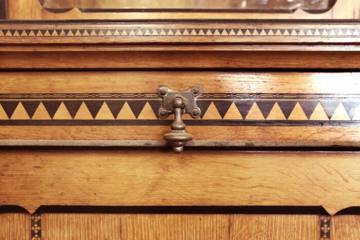 English Arts & Crafts Bookcase - Image 4