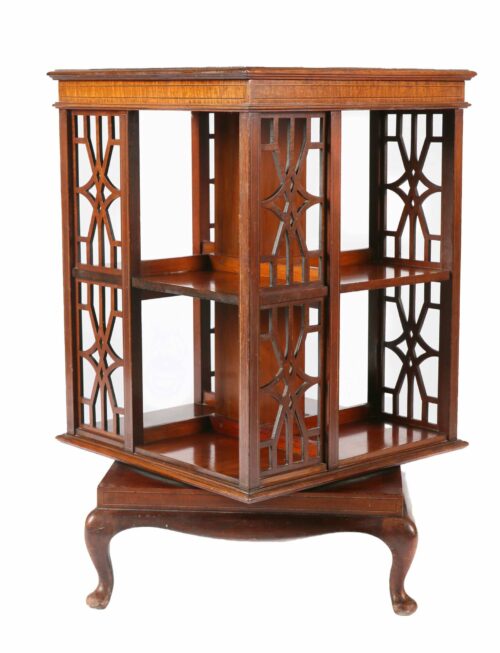 English Chippendale Revolving Bookcase 2027N 1 scaled