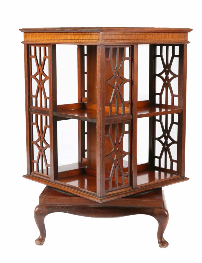 English Revolving Bookcase - Image 7