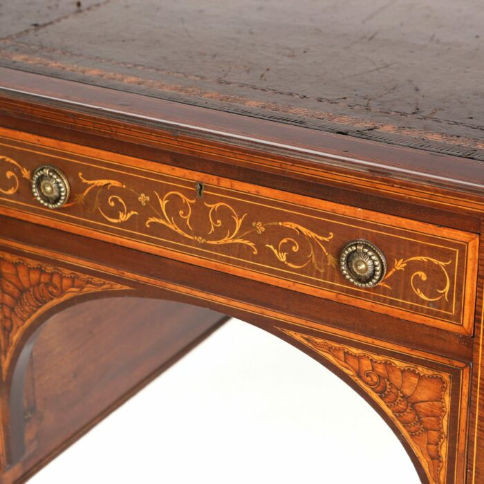 English Edwards and Roberts Sheraton Revival Writing Table - Image 4