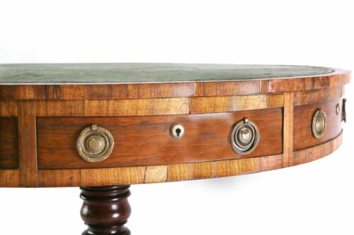 English Georgian Drum Table 28K c scaled
