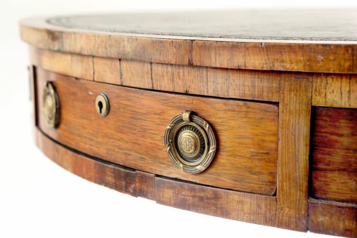 English Georgian Drum Table 28K e