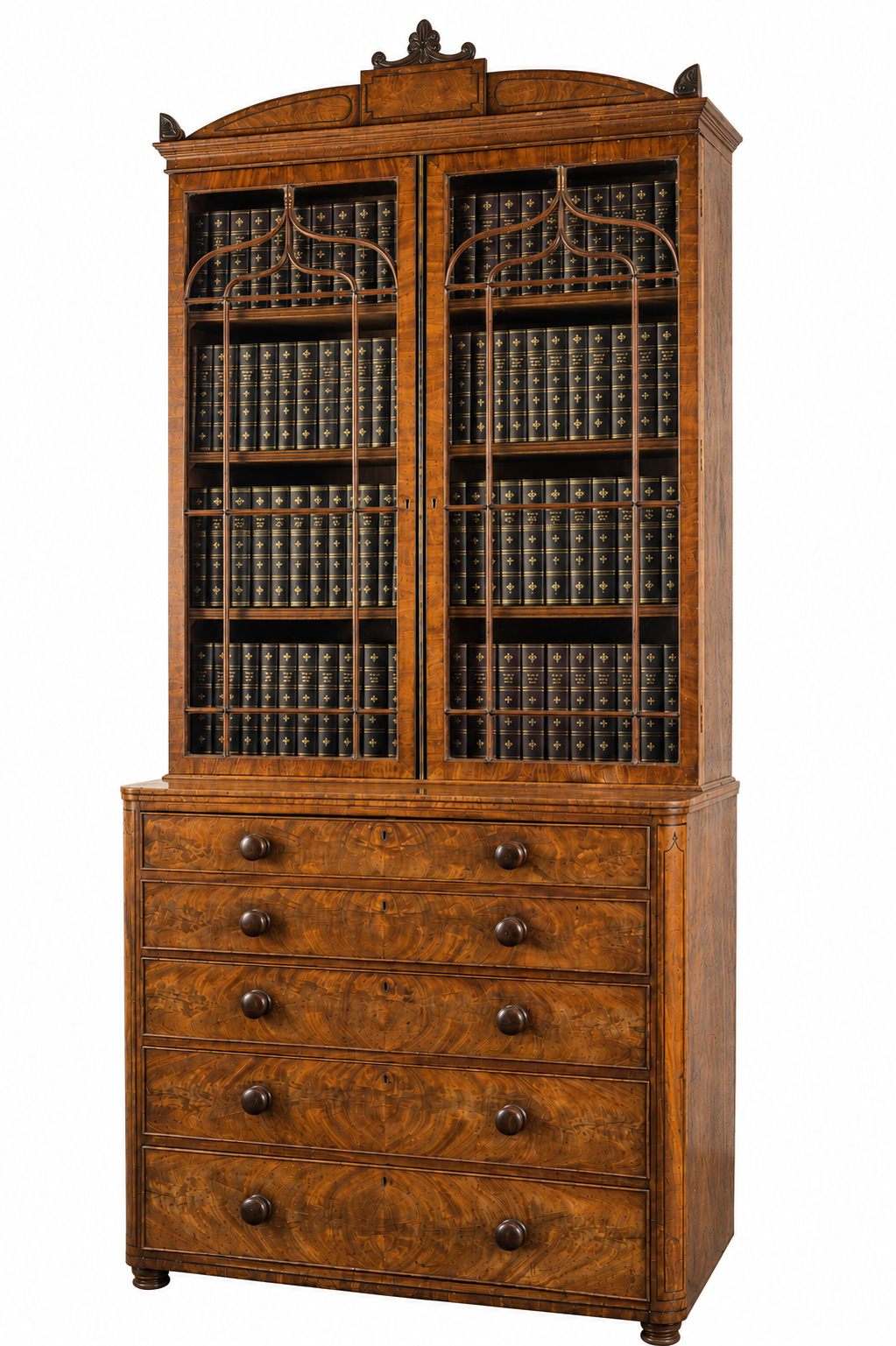 Exceptional English Georgian Secretaire Bookcase 5 18th century english georgian bookcase