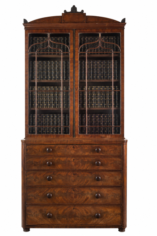 English Georgian Secretaire Bookcase