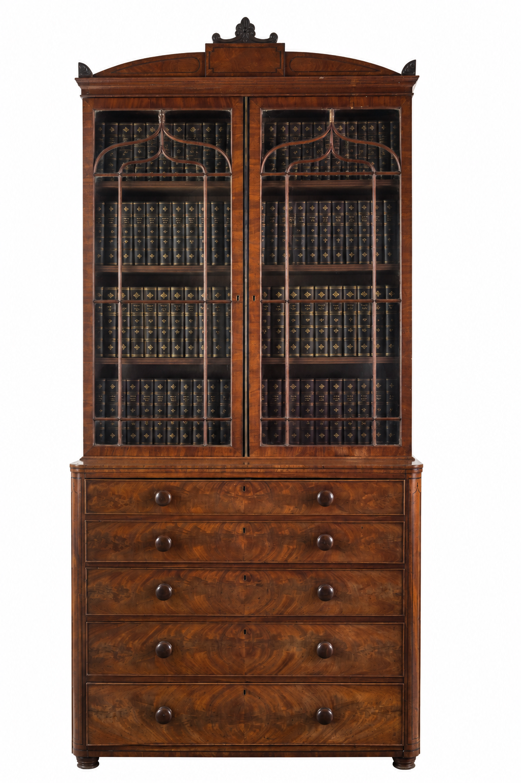 Exceptional English Georgian Secretaire Bookcase 6 English Georgian Secretaire Bookcase