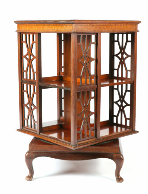 English Parquetry Revolving Bookcase 2038N a scaled scaled