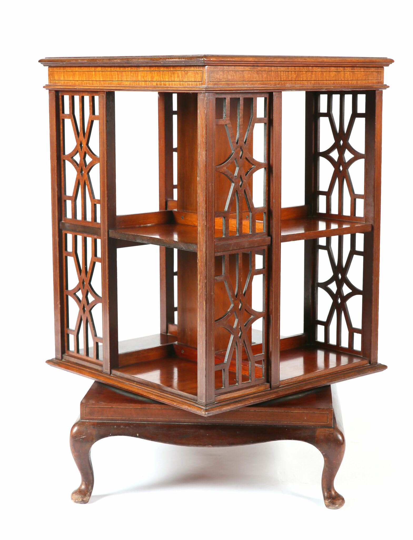 English Parquetry Revolving Bookcase 2038N a scaled scaled