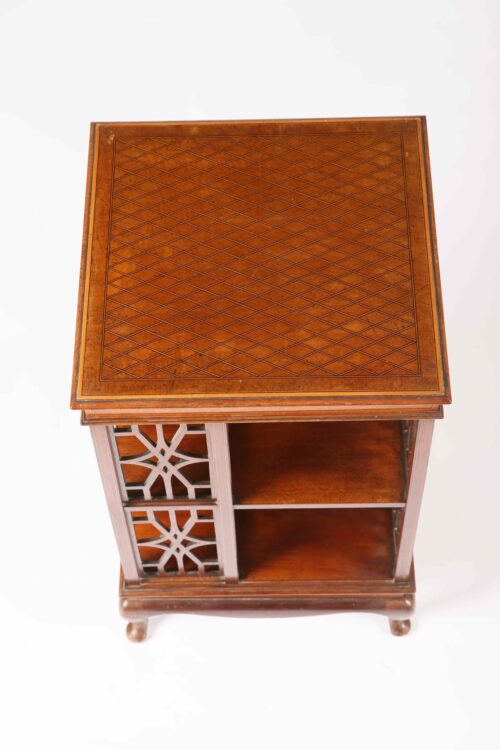 English Parquetry Revolving Bookcase 2038N b scaled