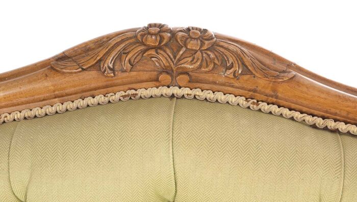 19th Century English Walnut Sofa - Image 6
