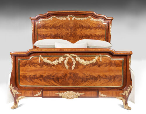 Exceptional 19th Century French Queen Bed in the Manner of Linke 0