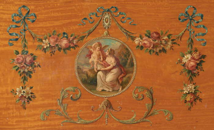 Exceptional French Hand Painted Queen Bedroom Suite - Image 2