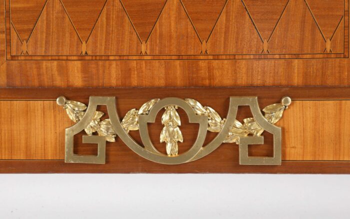 Exceptional French Marquetry Queen Bed - Image 6