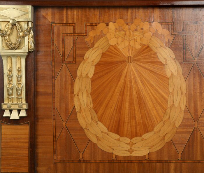 Exceptional French Marquetry Queen Bed - Image 5