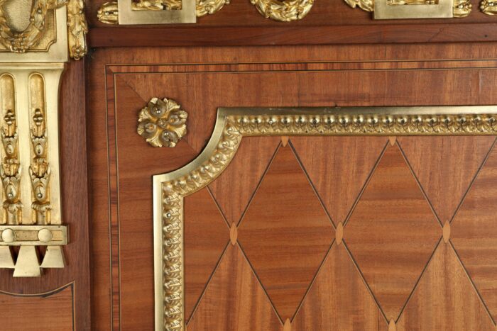 Exceptional French Marquetry Queen Bed - Image 4