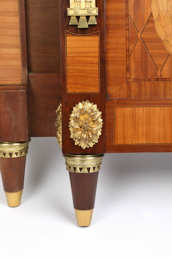 Exceptional French Marquetry Queen Bed - Image 3