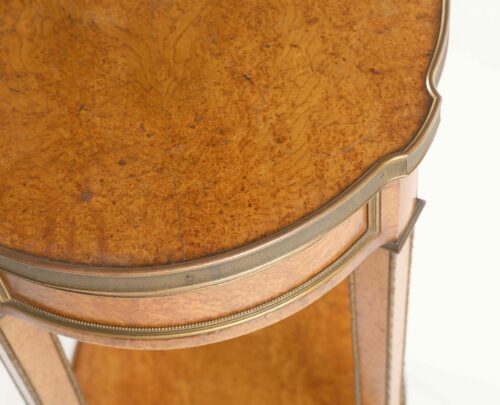 Fine French Burr Elm Occasional Table 2177N c scaled