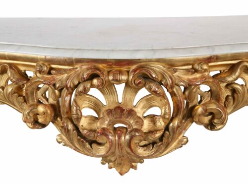 French Antique Gilded Console Table 2056N b scaled