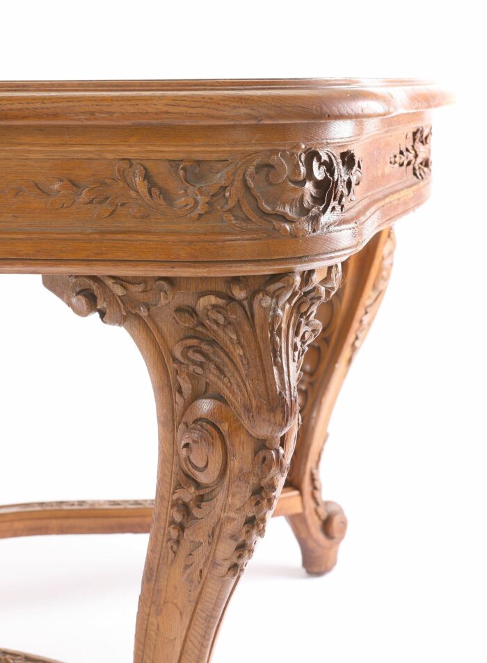 French Antique Oak Dining Table - Image 3